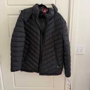 Spire Men's Black Quilted Puffer Jacket